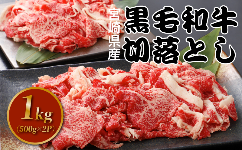 宮崎県産黒毛和牛切り落とし1Kｇ K16_0080_1	