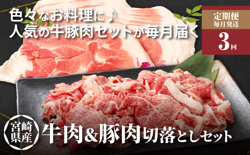 牛肉＆豚肉切り落としセット【3か月定期便】 K16_T004_3