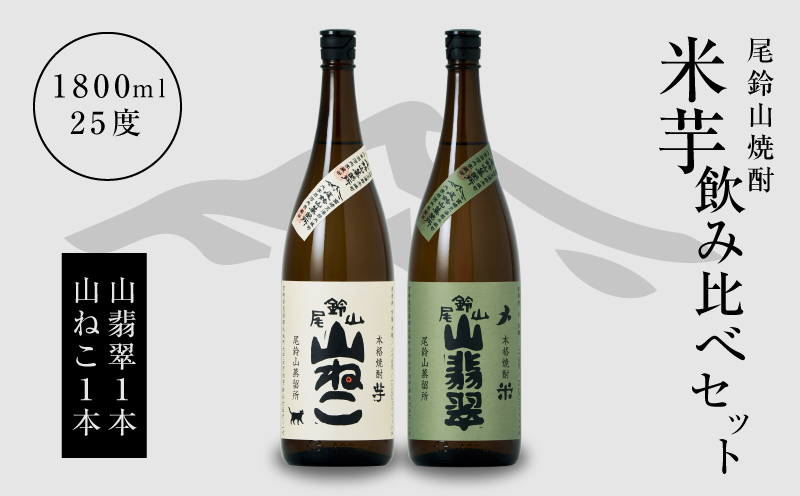 焼酎尾鈴山(山翡翠1本・山ねこ1本)1800ml_K08_0003_4