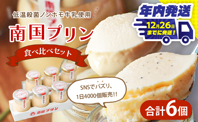 ＼年内発送!!／南国プリン食べ比べセット(合計6個) スイーツ 洋菓子 国産_T038-0081-N