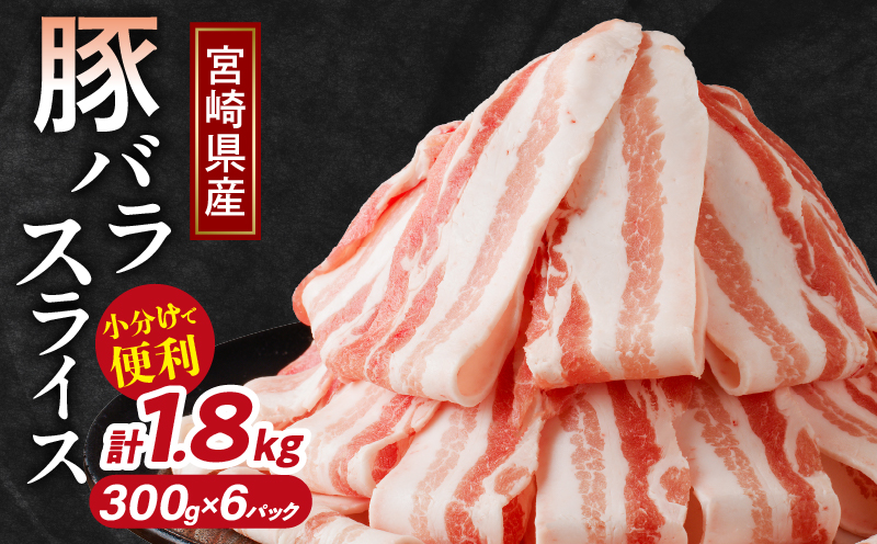 【2週間以内・発送月が選べる】 宮崎県産 豚バラスライス 計1.8kg