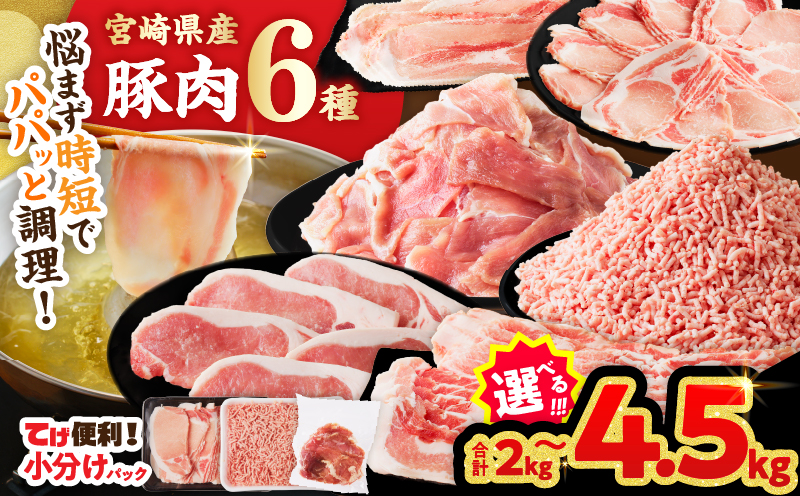 【内容量・2週間以内・発送月が選べる】宮崎県産 豚肉6種 ＼てげスゲーセット／ 2kg 3kg 4.5kg