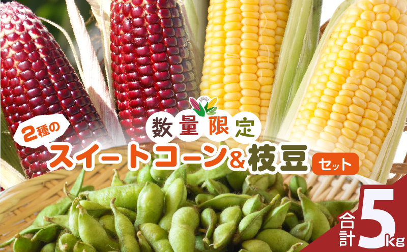 先行予約≪期間限定≫2種のスイートコーン＆枝豆セット(合計5kg) 野菜 旬 国産_T003-0095