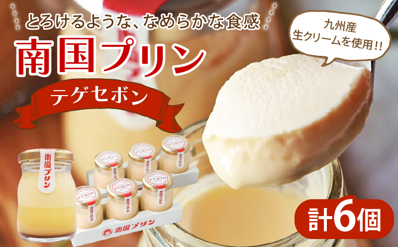 南国プリン「テゲセボン(計6個)」 スイーツ 洋菓子 国産_T038-0045