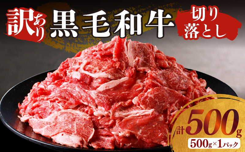 【2週間以内発送】月数量限定≪訳あり≫黒毛和牛切り落とし（計500g） 肉 牛 牛肉 国産_T025-0375