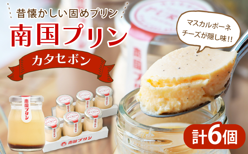 南国プリン「カタセボン(計6個)」 スイーツ 洋菓子 国産_T038-0025