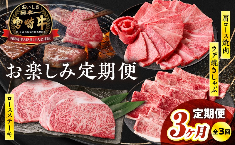 【3か月定期便】宮崎牛お楽しみ定期便_Tk031-t019